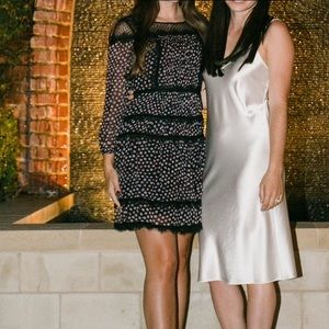 Diane von Furstenberg Navy and Black Lace Dress